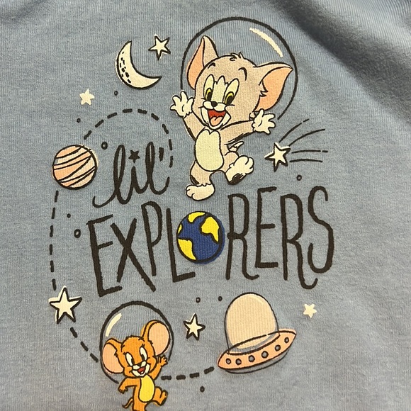 BNWOT BoxLunch Exclusive super soft Tom & Jerry graphic bodysuit size 18M - Picture 3 of 4